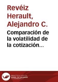 Comparación de la volatilidad de la cotización peso-dólar con otras monedas | Biblioteca Virtual Miguel de Cervantes