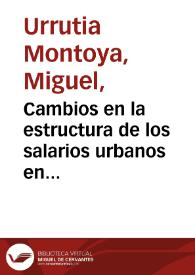 Cambios en la estructura de los salarios urbanos en Colombia (1984-2000) | Biblioteca Virtual Miguel de Cervantes