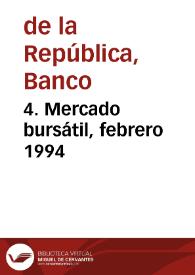 4. Mercado bursátil, febrero 1994 | Biblioteca Virtual Miguel de Cervantes