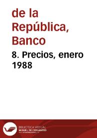 8. Precios, enero 1988 | Biblioteca Virtual Miguel de Cervantes