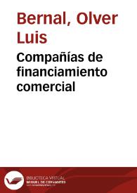 Compañías de financiamiento comercial | Biblioteca Virtual Miguel de Cervantes