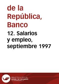 12. Salarios y empleo, septiembre 1997 | Biblioteca Virtual Miguel de Cervantes