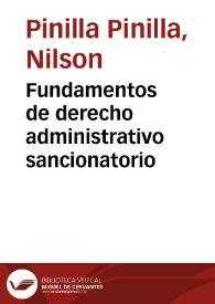 Fundamentos de derecho administrativo sancionatorio | Biblioteca Virtual Miguel de Cervantes