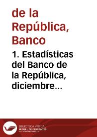 1. Estadísticas del Banco de la República, diciembre 1953 | Biblioteca Virtual Miguel de Cervantes