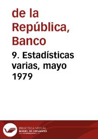 9. Estadísticas varias, mayo 1979 | Biblioteca Virtual Miguel de Cervantes