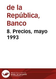 8. Precios, mayo 1993 | Biblioteca Virtual Miguel de Cervantes