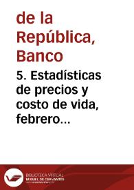 5. Estadísticas de precios y costo de vida, febrero 1970 | Biblioteca Virtual Miguel de Cervantes