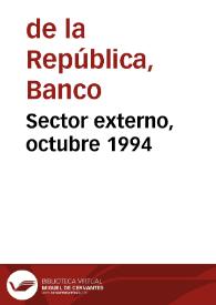 Sector externo, octubre 1994 | Biblioteca Virtual Miguel de Cervantes