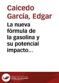 La nueva fórmula de la gasolina y su potencial impacto inflacionario en Colombia | Biblioteca Virtual Miguel de Cervantes