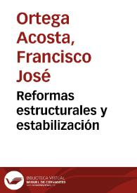 Reformas estructurales y estabilización | Biblioteca Virtual Miguel de Cervantes