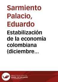 Estabilización de la economía colombiana (diciembre 1976 - junio 1978) | Biblioteca Virtual Miguel de Cervantes