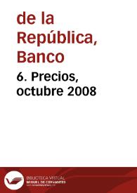 6. Precios, octubre 2008 | Biblioteca Virtual Miguel de Cervantes