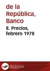 8. Precios, febrero 1978 | Biblioteca Virtual Miguel de Cervantes