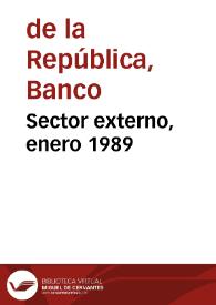 Sector externo, enero 1989 | Biblioteca Virtual Miguel de Cervantes