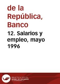 12. Salarios y empleo, mayo 1996 | Biblioteca Virtual Miguel de Cervantes