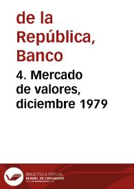 4. Mercado de valores, diciembre 1979 | Biblioteca Virtual Miguel de Cervantes