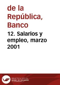 12. Salarios y empleo, marzo 2001 | Biblioteca Virtual Miguel de Cervantes