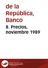 8. Precios, noviembre 1989 | Biblioteca Virtual Miguel de Cervantes