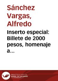 Inserto especial: Billete de 2000 pesos, homenaje a Francisco de Paula Santander | Biblioteca Virtual Miguel de Cervantes