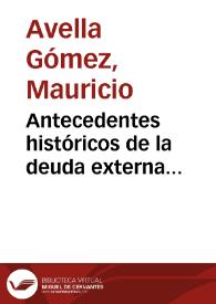 Antecedentes históricos de la deuda externa colombiana: de la paz británica a la paz americana | Biblioteca Virtual Miguel de Cervantes