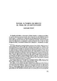 Rafael Altamira en México: el final de un historiador / Mariano Peset | Biblioteca Virtual Miguel de Cervantes