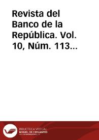 Revista del Banco de la República. Vol. 10, Núm. 113 (marzo 1937) | Biblioteca Virtual Miguel de Cervantes