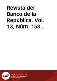 Revista del Banco de la República. Vol. 13, Núm. 158 (diciembre 1940) | Biblioteca Virtual Miguel de Cervantes