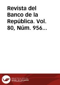 Revista del Banco de la República. Vol. 80, Núm. 956 (junio 2007) | Biblioteca Virtual Miguel de Cervantes