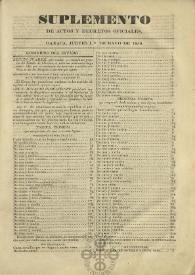 El Constituyente : Periódico Oficial del Gobierno de Oaxaca. Suplemento de actos y decretos oficiales, jueves 1º de mayo de 1856 | Biblioteca Virtual Miguel de Cervantes