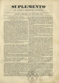 El Constituyente : Periódico Oficial del Gobierno de Oaxaca. Suplemento de actos y decretos oficiales, jueves 5 de junio de 1856 | Biblioteca Virtual Miguel de Cervantes