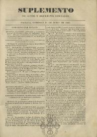 El Constituyente : Periódico Oficial del Gobierno de Oaxaca. Suplemento de actos y decretos oficiales, domingo 15 de junio de 1856 | Biblioteca Virtual Miguel de Cervantes