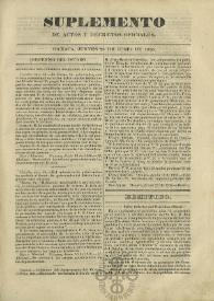 El Constituyente : Periódico Oficial del Gobierno de Oaxaca. Suplemento de actos y decretos oficiales, jueves 26 de junio de 1856 | Biblioteca Virtual Miguel de Cervantes