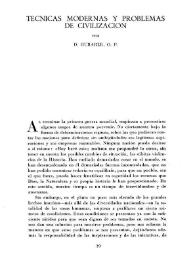 Técnicas modernas y problemas de civilización / D. Dubarle, O.P. | Biblioteca Virtual Miguel de Cervantes