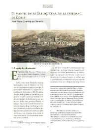 El mantel de la Última Cena, de la catedral de Coria / José María Domínguez Moreno | Biblioteca Virtual Miguel de Cervantes