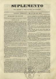 El Constituyente : Periódico Oficial del Gobierno de Oaxaca. Suplemento de actos y decretos oficiales, domingo 6 de julio de 1856 | Biblioteca Virtual Miguel de Cervantes