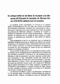 Un prólogo inédito de don Amós de Escalante a las Memorias del Obispado de Santander, de Martínez Mazas (1731-1805): Publícalo Luis de Escalante / Amós de Escalante | Biblioteca Virtual Miguel de Cervantes