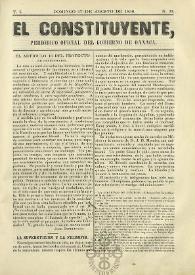 El Constituyente : Periódico Oficial del Gobierno de Oaxaca. Tomo I, núm. 33, domingo 17 de agosto de 1856 | Biblioteca Virtual Miguel de Cervantes