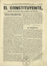 El Constituyente : Periódico Oficial del Gobierno de Oaxaca. Tomo I, núm. 39, domingo 7 de septiembre de 1856 | Biblioteca Virtual Miguel de Cervantes