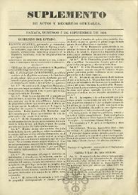 El Constituyente : Periódico Oficial del Gobierno de Oaxaca. Suplemento de actos y decretos oficiales, domingo 7 de septiembre de 1856 | Biblioteca Virtual Miguel de Cervantes