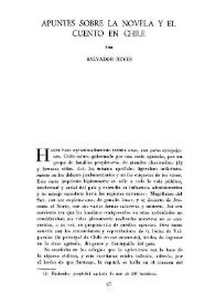 Apuntes sobre la novela y el cuento en Chile / por Salvador Reyes | Biblioteca Virtual Miguel de Cervantes