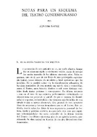 Notas para un esquema del teatro contemporáneo / por Alfonso Sastre | Biblioteca Virtual Miguel de Cervantes