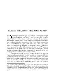 El siglo XVIII, según Menéndez Pelayo / Joaquín Álvarez Barrientos | Biblioteca Virtual Miguel de Cervantes