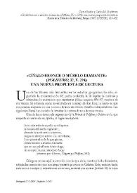 "Cíñalo bronce o múrelo diamante" (Polifemo, 37, V. 294): una nueva propuesta de lectura / Óscar Bazán y Carlos M. Gutiérrez | Biblioteca Virtual Miguel de Cervantes