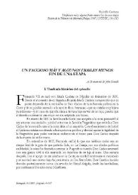 Un faccioso más y algunos frailes menos: "fin de una etapa" / Rodolfo Cardona | Biblioteca Virtual Miguel de Cervantes