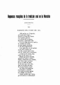 Romances recogidos de la tradición oral en la montaña (Continuación) / José María de Cossío | Biblioteca Virtual Miguel de Cervantes