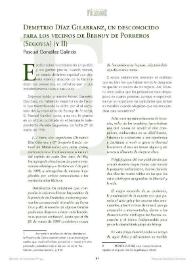 Demetrio Díaz Gilarranz, un desconocido para los vecinos de Bernuy de Porreros (Segovia) (y II) / Pascual González Galindo | Biblioteca Virtual Miguel de Cervantes