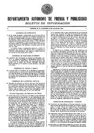 Boletín de Información. Departamento Autónomo de Publicidad y Propaganda [México]. Sábado 31 de julio de 1937 | Biblioteca Virtual Miguel de Cervantes