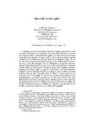 La Perinola : revista de investigación quevediana: "La recepción de Quevedo (1645-2010)". Número 15 (2011). Presentación: "Quevedo en los siglos" / Carlos M. Gutiérrez | Biblioteca Virtual Miguel de Cervantes