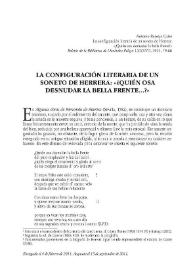 La configuración literaria de un soneto de Herrera: "¿Quién osa desnudar la bella frente...?" / Antonio Ramajo Caño | Biblioteca Virtual Miguel de Cervantes