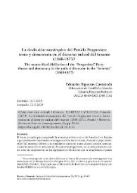 La desilusión monárquica del Partido Progresista: trono y democracia en el discurso radical del Sexenio (1868-1873) / Eduardo Higueras Castañeda | Biblioteca Virtual Miguel de Cervantes